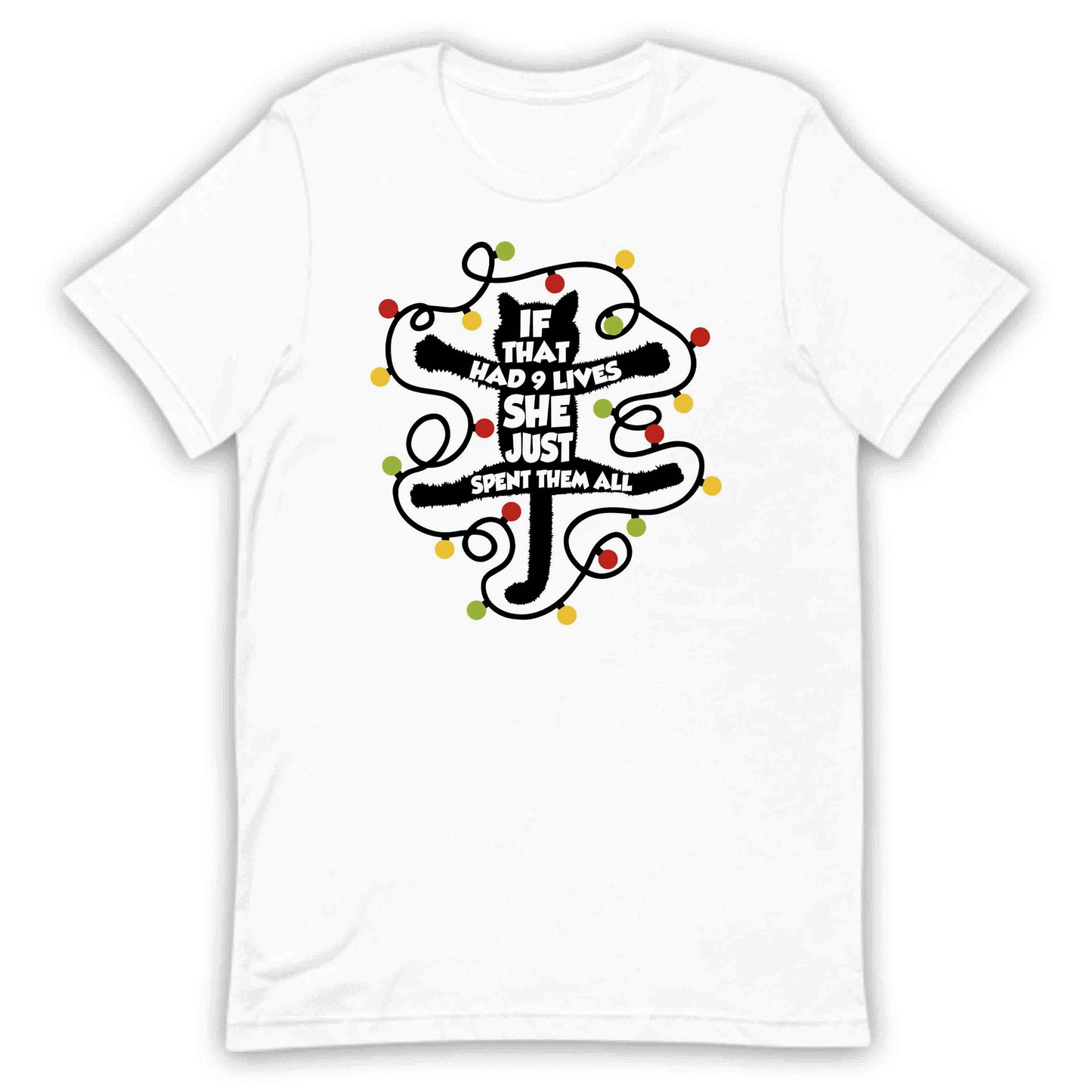 Christmas Black Cat If That Thing Had Nine Lives She Just Spent Them All | PRODUCT CODE: CRTHMIFNIELF