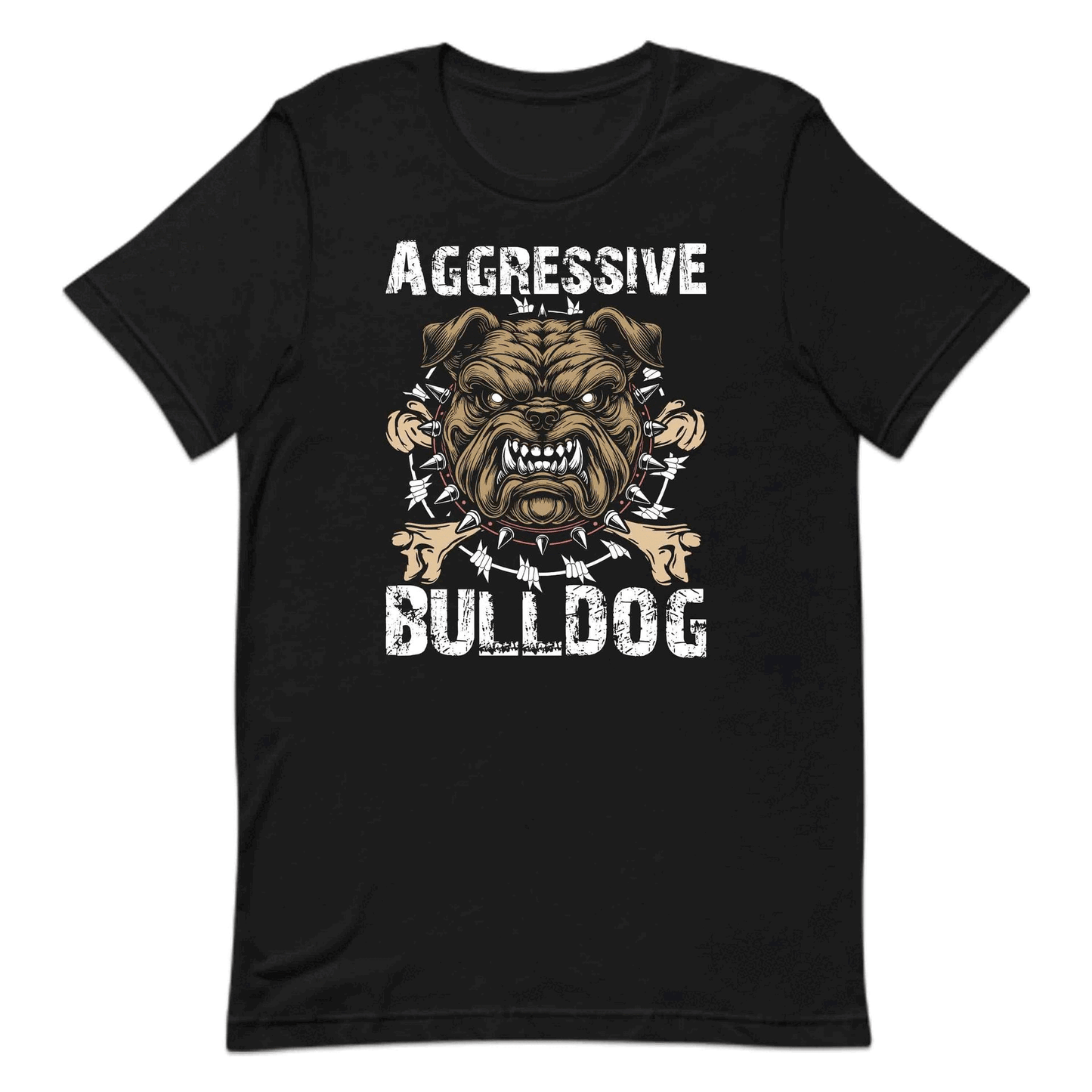 Aggressive Bulldog Fierce Dog with Grunge Bones | PRODUCT CODE: AGVRSBLDGOFC
