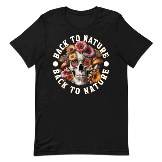 Back to Nature Skull Vibrant Flowers & Mushrooms | PRODUCT CODE: BKCANTURSKLF
