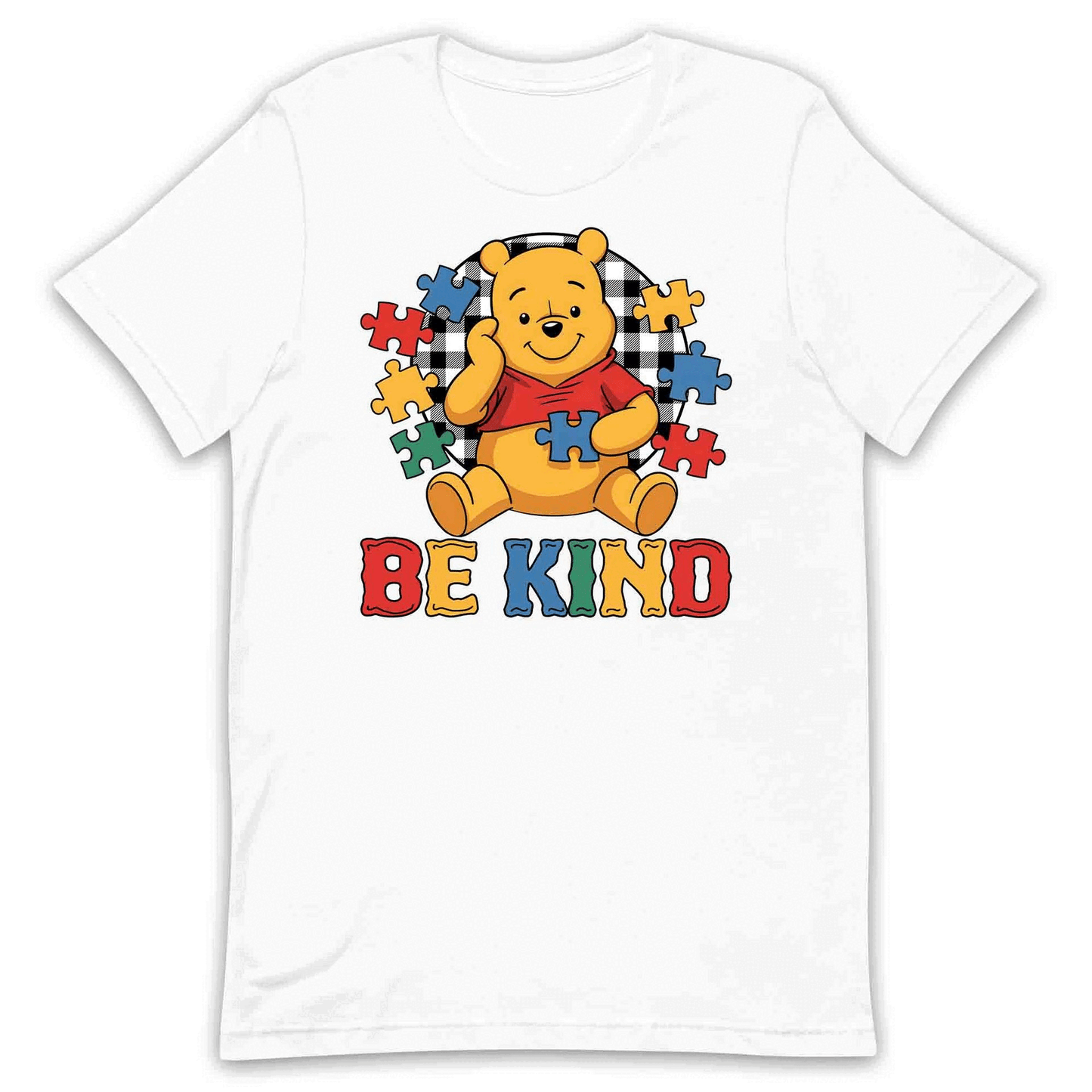 Be Kind Autism Awareness T-Shirt | Winnie the Pooh Puzzle Piece Jumper | Inclusion Kindness Hoodie | PRODUCT CODE: BRTJDNKEAWC