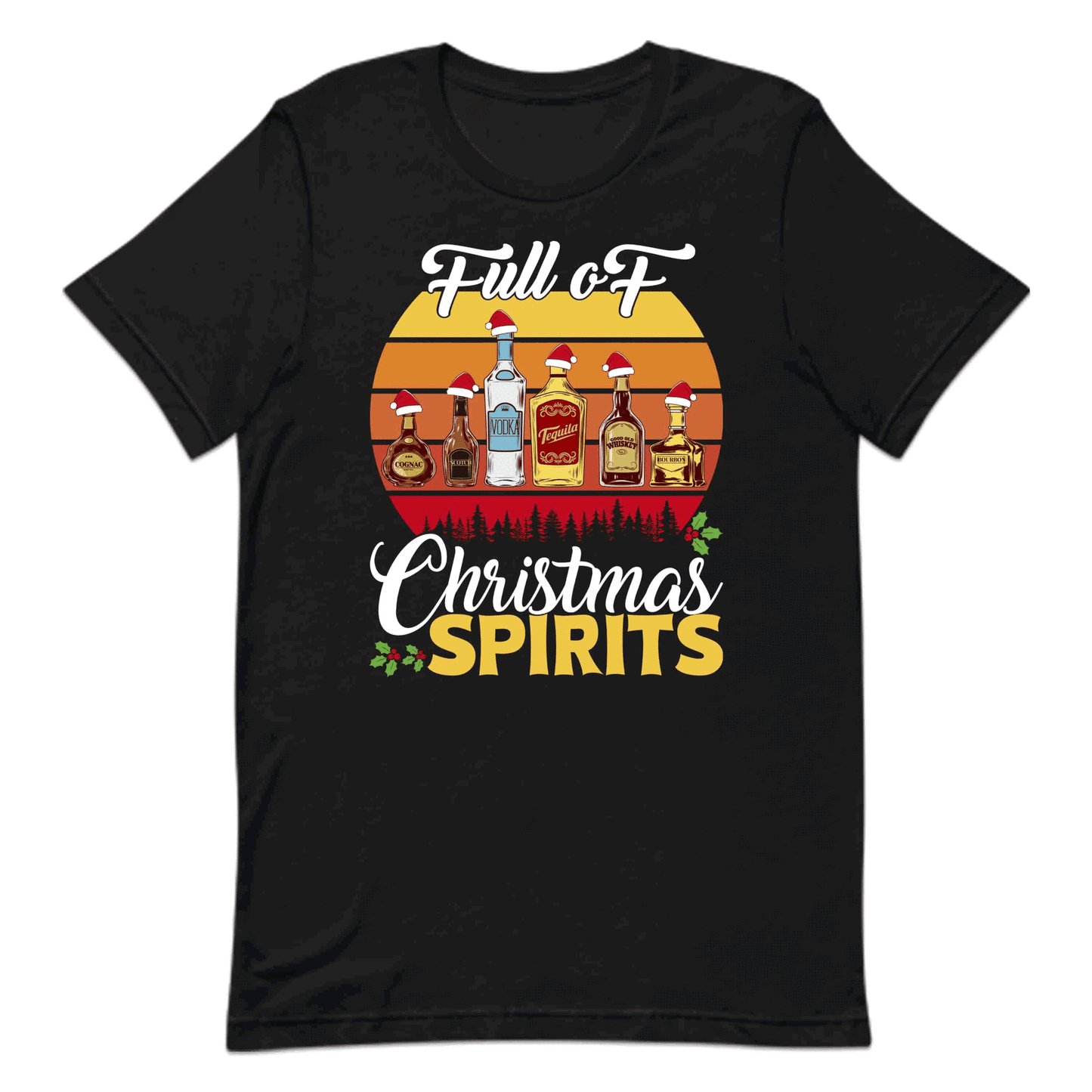 Full oF Christmas Spirits Funny Festive Xmas Drinker | PRODUCT CODE: FLCHRPTBTLOW