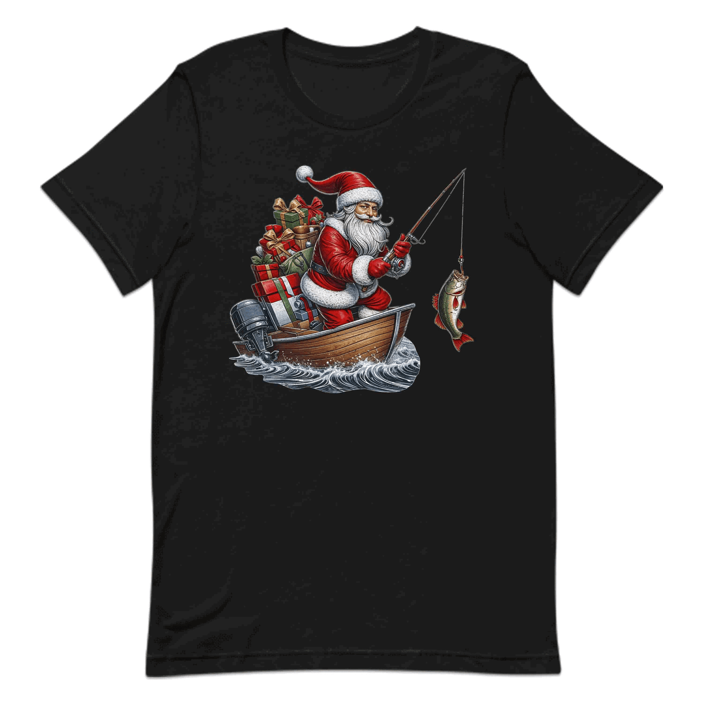 Santa Fishing Christmas Fisher Xmas Fisherman Merry Fishmas | PRODUCT CODE: STNFHGCRNTBC