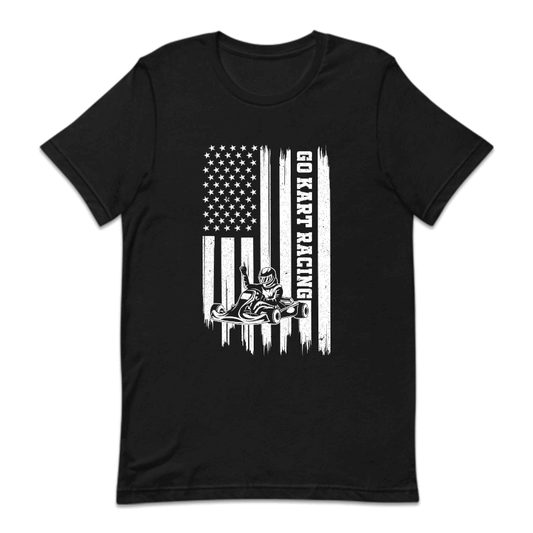 USA Flag Go Kart Racing Lover | PRODUCT CODE: GKRTAMUSFL
