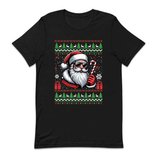 Santa in Sunglasses Christmas Candy Cane Xmas Holiday | PRODUCT CODE: CNDENTYGLSR