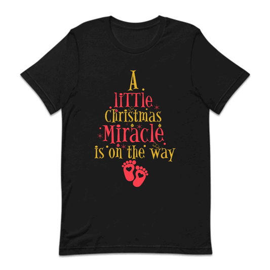 A Little Christmas Miracle Baby Announcement Xmas Pregnancy | PRODUCT CODE: ALTCHMNWYB