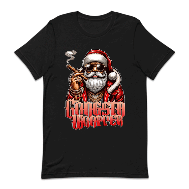 Gangsta Wrapper Christmas Santa Claus Smoking Cigar Xmas | PRODUCT CODE: GNSTWRPSMK
