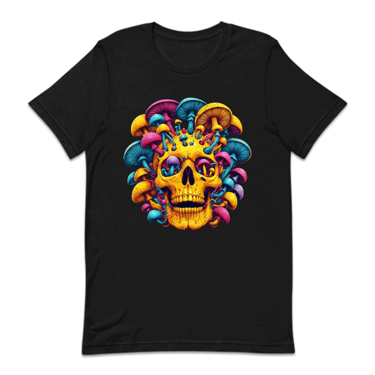 Psychedelic Skull Mushrooms Boho Hippie Art | PRODUCT CODE: MSHSKULPSYD