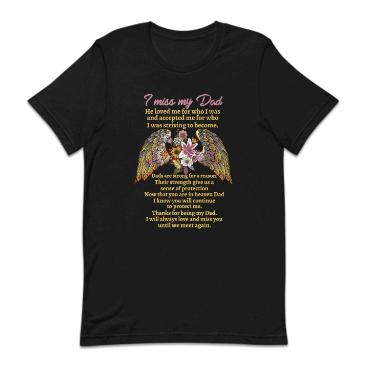 I Miss My Dad Memorial Angel Dad Remembrance Quote | PRODUCT CODE: MISYDAORLQU