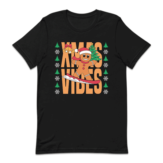 Christmas Gingerbread Man Snowboarding Xmas Vibes | PRODUCT CODE: GNRBDMSWNO