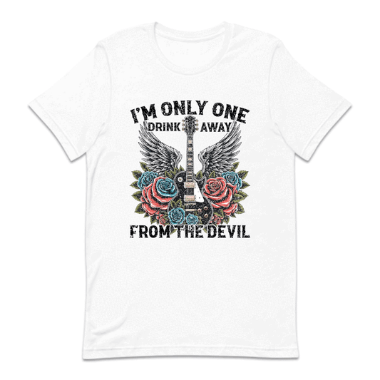 Western Guitar I Am Only One Drink Away From The Devil Cicada Concert | PRODUCT CODE: MAONLYDKRV