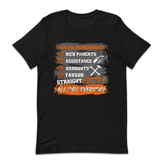 Ironworker Hustle No Handouts Hardworking Labor Day | PRODUCT CODE: NRCHPTNHSL