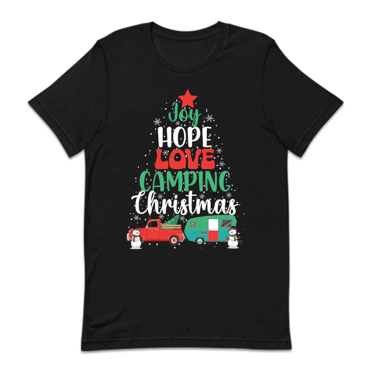 Joy Hope Love Camping Christmas Festive Xmas Camper | PRODUCT CODE: JYHPELVCMPG