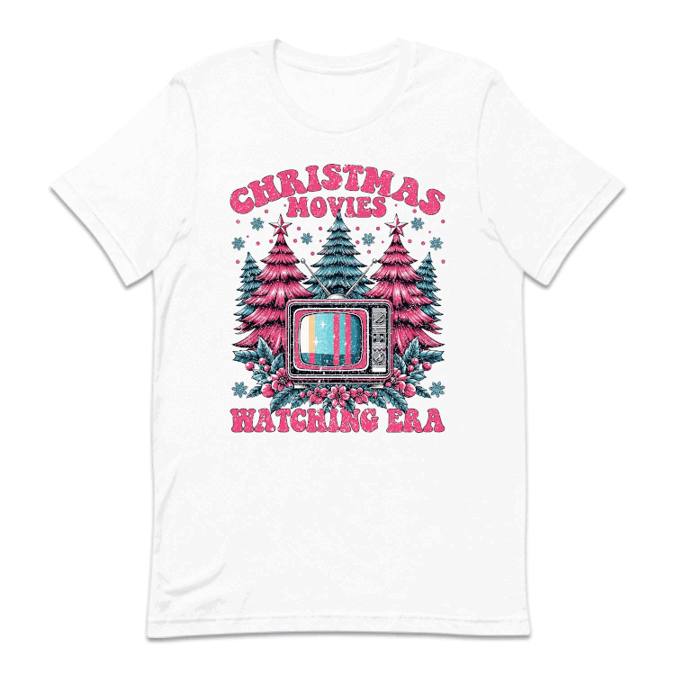 Pink Christmas Movies Watching Era Cozy Xmas Movie Night | PRODUCT CODE: PKCRTMVESWR