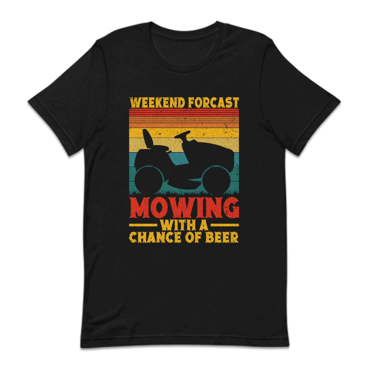 Landscaper Weekend Forecast Lawn Mowing Chance Of Beer | PRODUCT CODE: WKNDFRCTSLW
