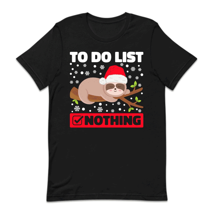 Sloth Christmas To-Do List Nothing Xmas Animal | PRODUCT CODE: STHLCHMNOGH