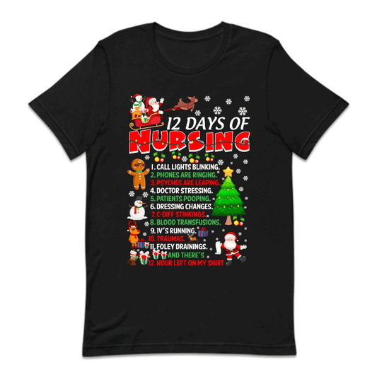 12 Days Of Nursing Christmas Festive Xmas Nurse | PRODUCT CODE: TWLDYSFNRGC