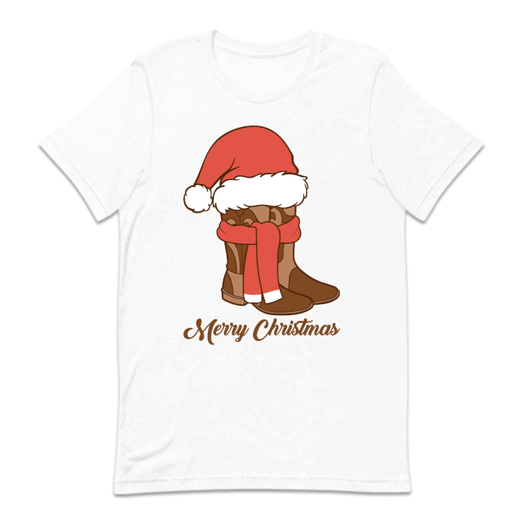 Western Christmas Rustic Santa Cowboy Boots Xmas | PRODUCT CODE: WTRNFVHLDCM
