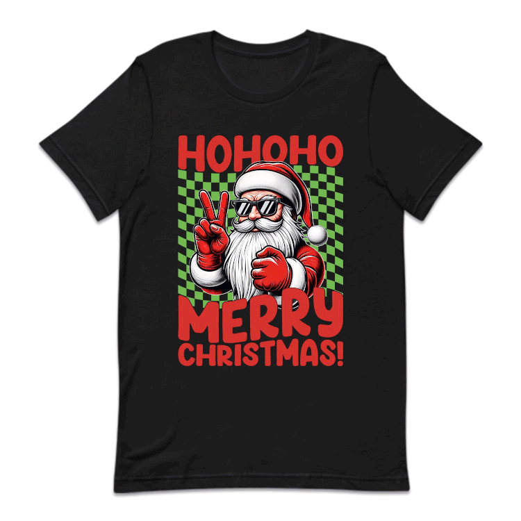 Ho Ho Ho Merry Christmas Santa Claus Peace Sign Xmas | PRODUCT CODE: SNTMKNGPEC