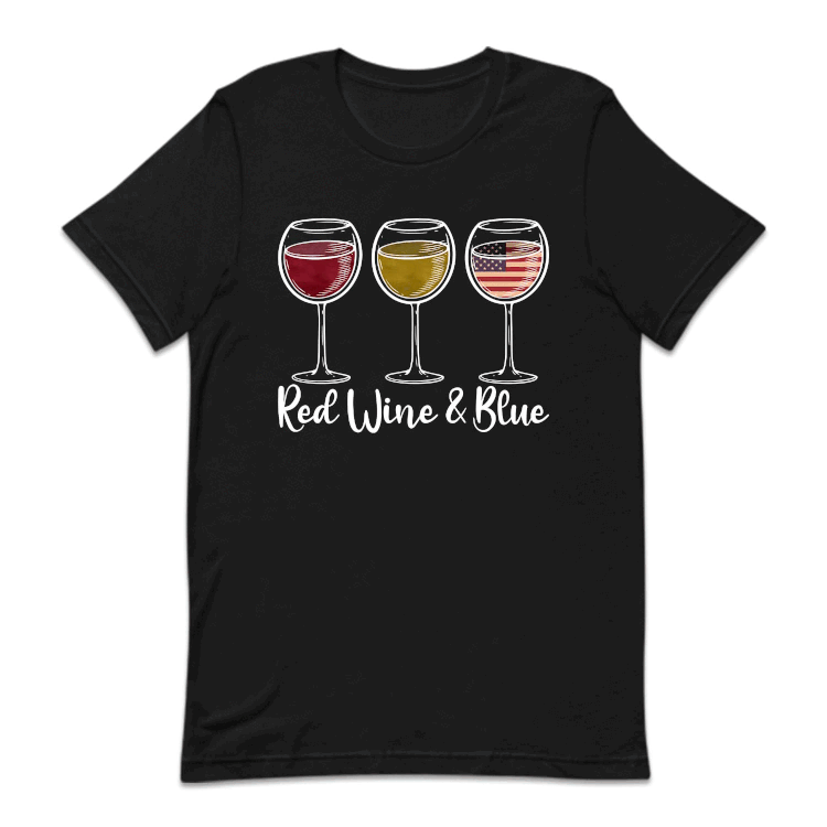 Red Wine & Blue 4th Of July American Flag | PRODUCT CODE: FRTHRDWNB