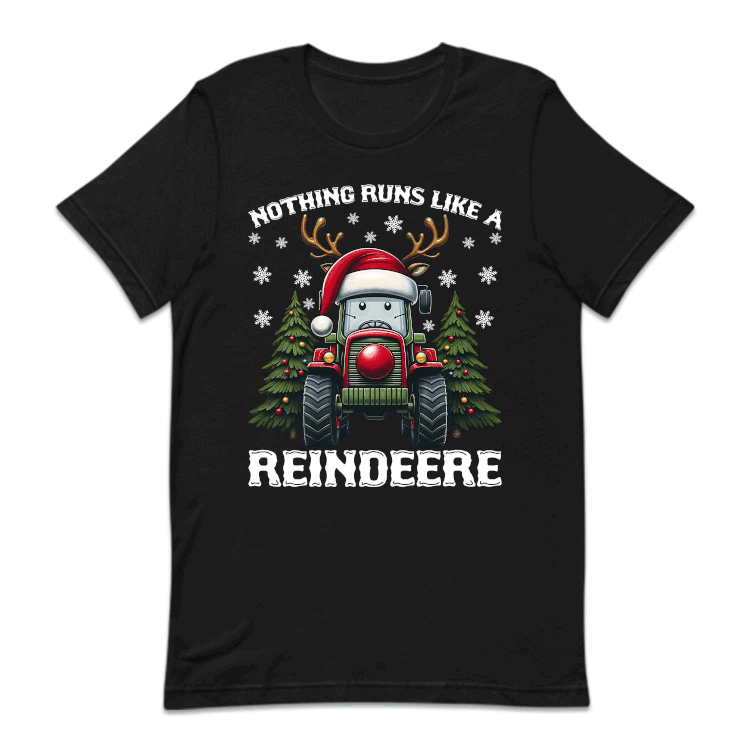 Reindeer Tractor Christmas Nothing Runs Like Reindeer Xmas Farming | PRODUCT CODE: RNDRTRCHMG