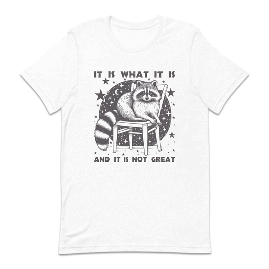 It Is What It Is And Now its Great Raccoon Meme | PRODUCT CODE: IWHTSANWOG