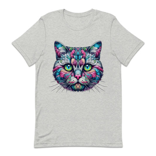 Psychedelic Colorful American Shorthair Cat | PRODUCT CODE: AMRCNSHRTP