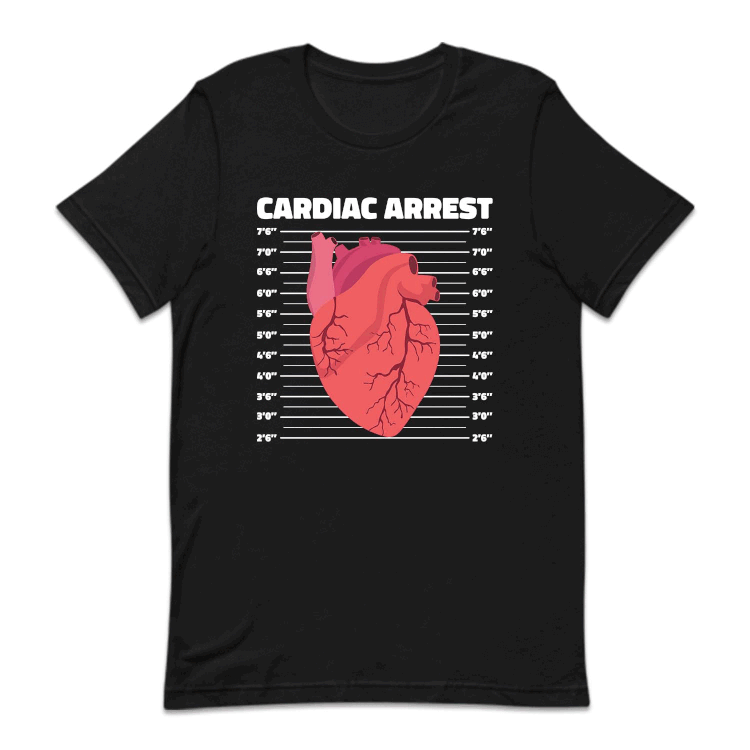 Cardiac Arrest Anatomical Heart Humor | PRODUCT CODE: CRDNRASTG