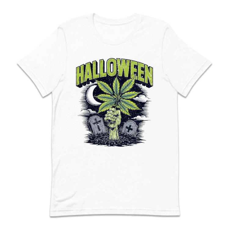 Halloween Cannabis Zombie Hand Holding Weed Leaf | PRODUCT CODE: HLWCNBSZW