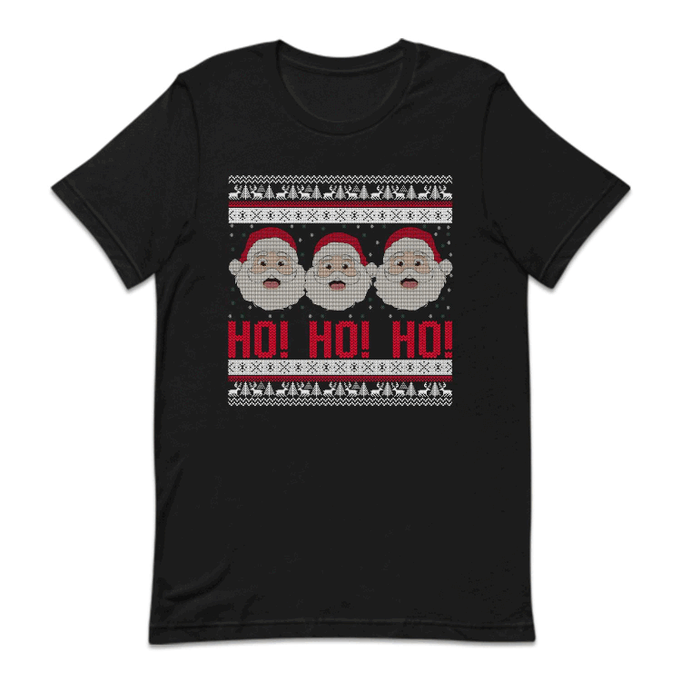 Ho Ho Ho Santa Claus Ugly Christmas Festive Xmas | PRODUCT CODE: HUGLYCHRTSN