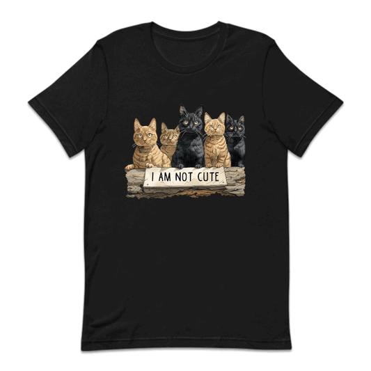 I Am Not Cute Sign Funny Five Cats | PRODUCT CODE: FVCTIMNTCG