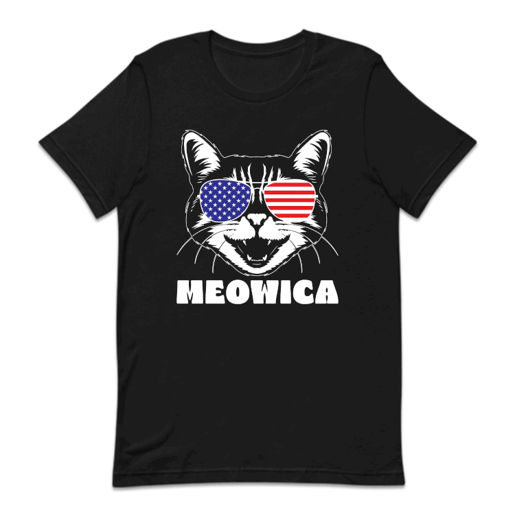 Meowica Patriotic Cat 4th of July | PRODUCT CODE: MWCPOTRCA
