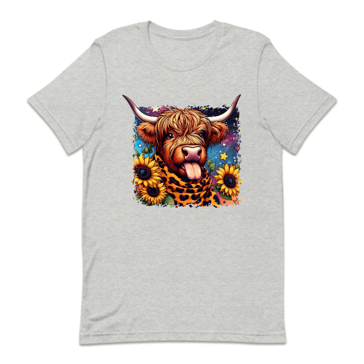 Highland Cow with Sunflowers Farm Animal | PRODUCT CODE: HGLNDACWOS