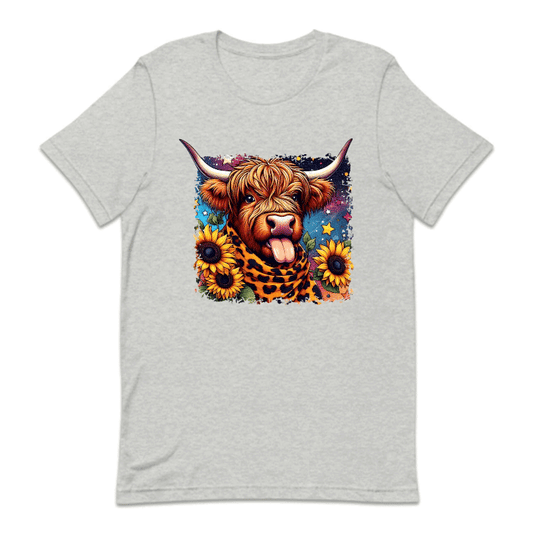 Highland Cow with Sunflowers Farm Animal | PRODUCT CODE: HGLNDACWOS