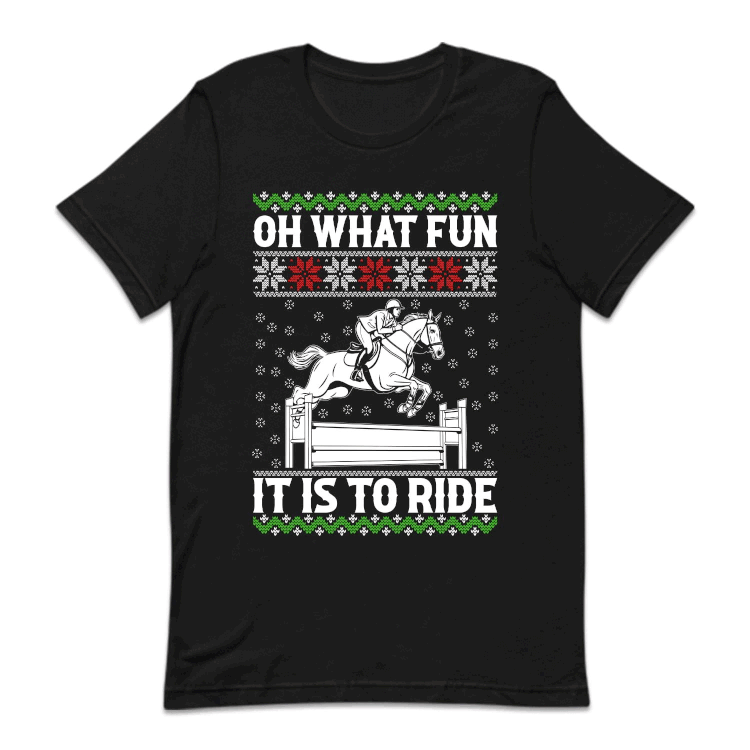 Horse Christmas Oh What Fun It Is To Ride Xmas Equestrian | PRODUCT CODE: HRDNGCRMSTA