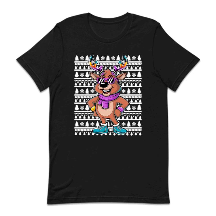 Christmas Rainbow Antlers Reindeer With Sunglasses Festive Xmas | PRODUCT CODE: RBNWATLNCH