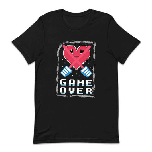 Retro Gaming Pixel Heart Game Over Arcade Style  | PRODUCT CODE: PLXEHRTGMO