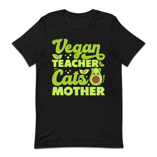 Vegan Teacher Cats Mother Animal Lover Plant-Based Lifestyle | PRODUCT CODE: VTCHASMOR