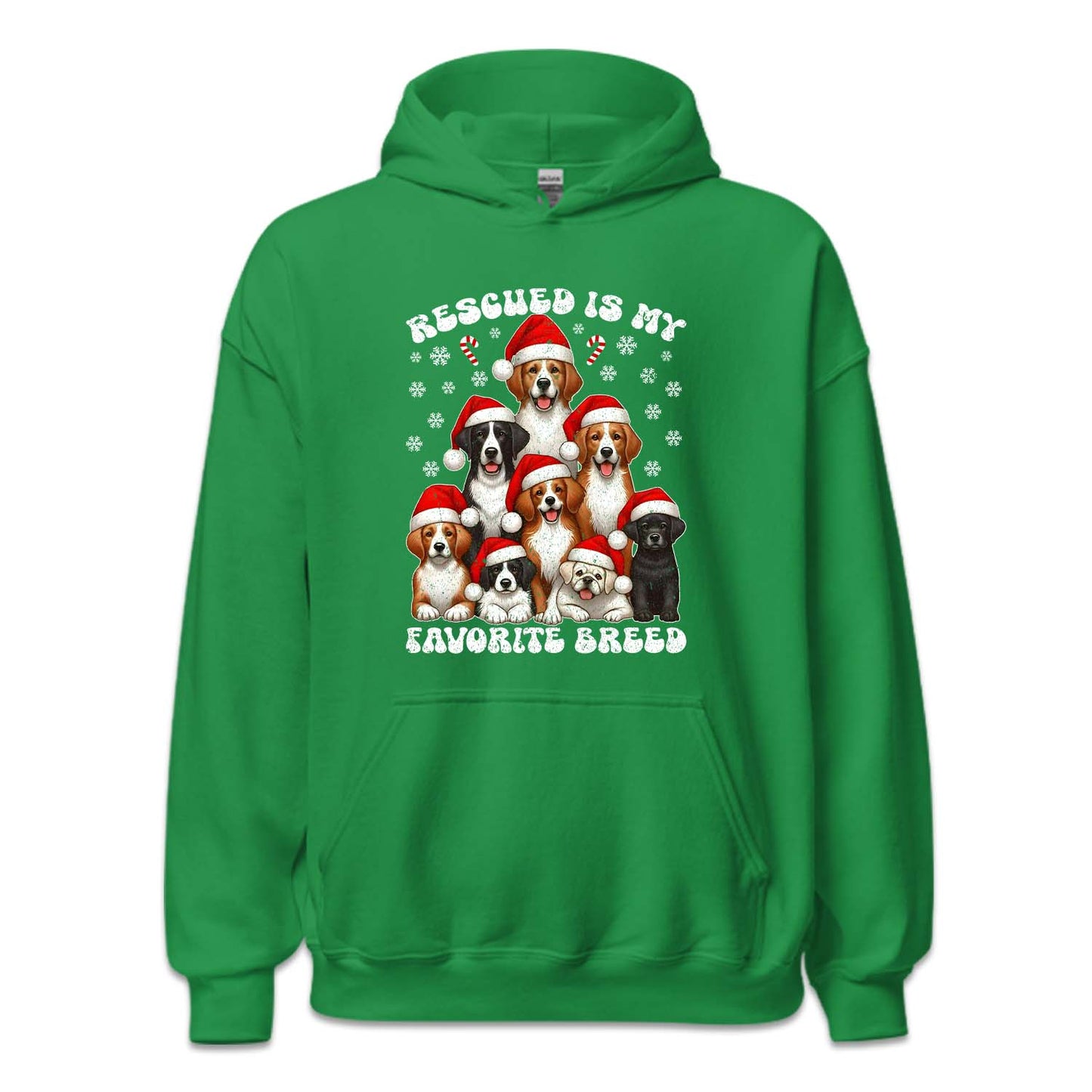 Christmas Dog Rescued Is My Favorite Breed Xmas Dogs | PRODUCT CODE: CHRTMSGDOAN