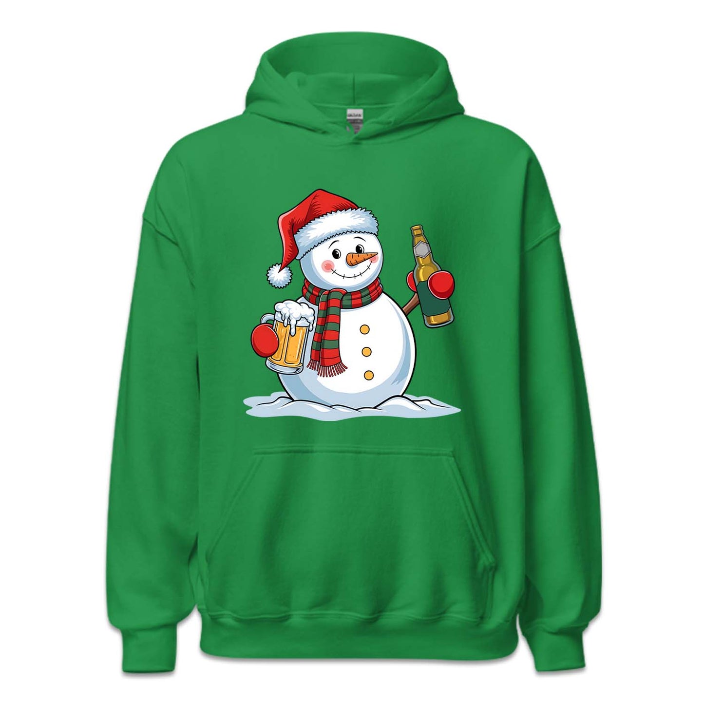 Christmas Snowman Drinking Beer Merry Beermas Xmas Frosty Beer | PRODUCT CODE: CTSNWMDRKBF