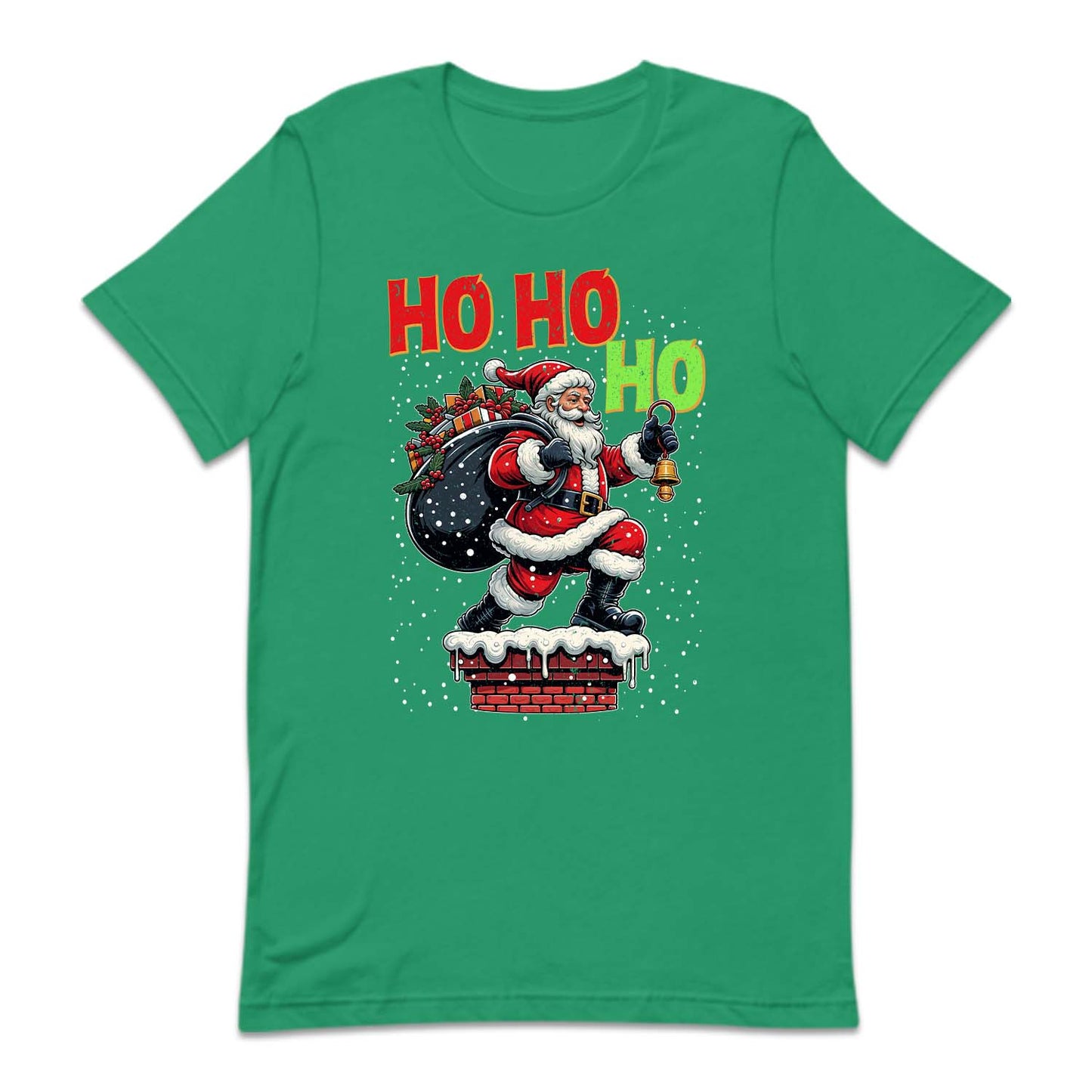 Christmas Santa Claus Snowy Rooftop HO HO HO Xmas | PRODUCT CODE: SNCLUWYRFTP
