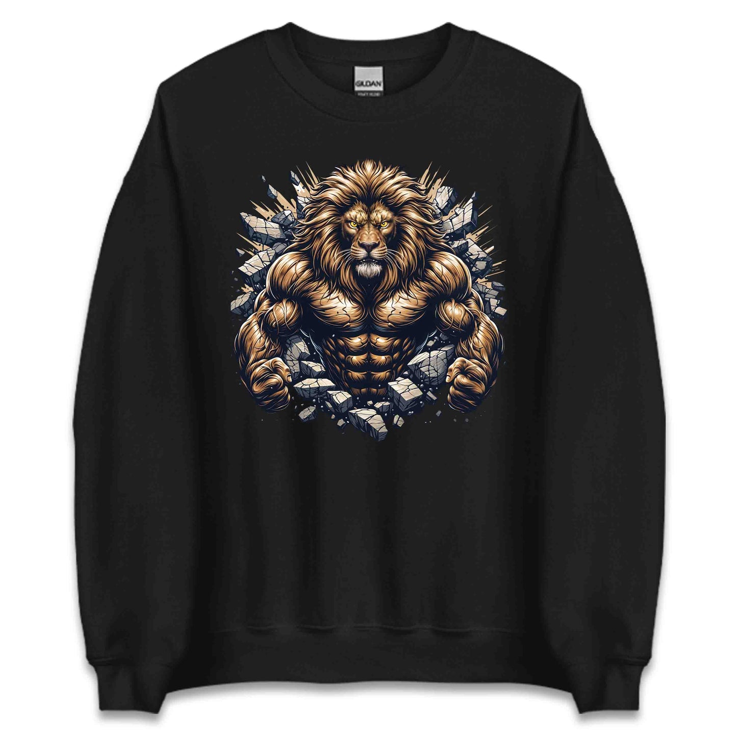Majestic Lion Breaking Through Wall 3D Realistic Fierce Lion | PRODUCT CODE: MJSTLKBRNWLTH