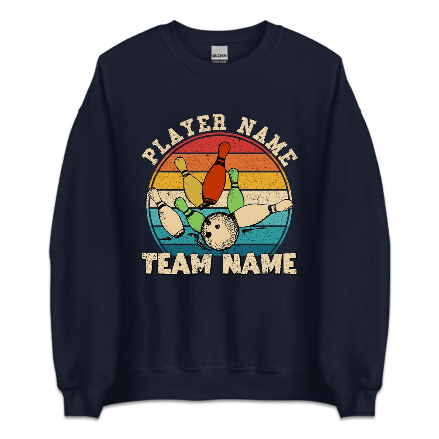 Personalized Retro Bowling Team | PRODUCT CODE: BLWGTMPL