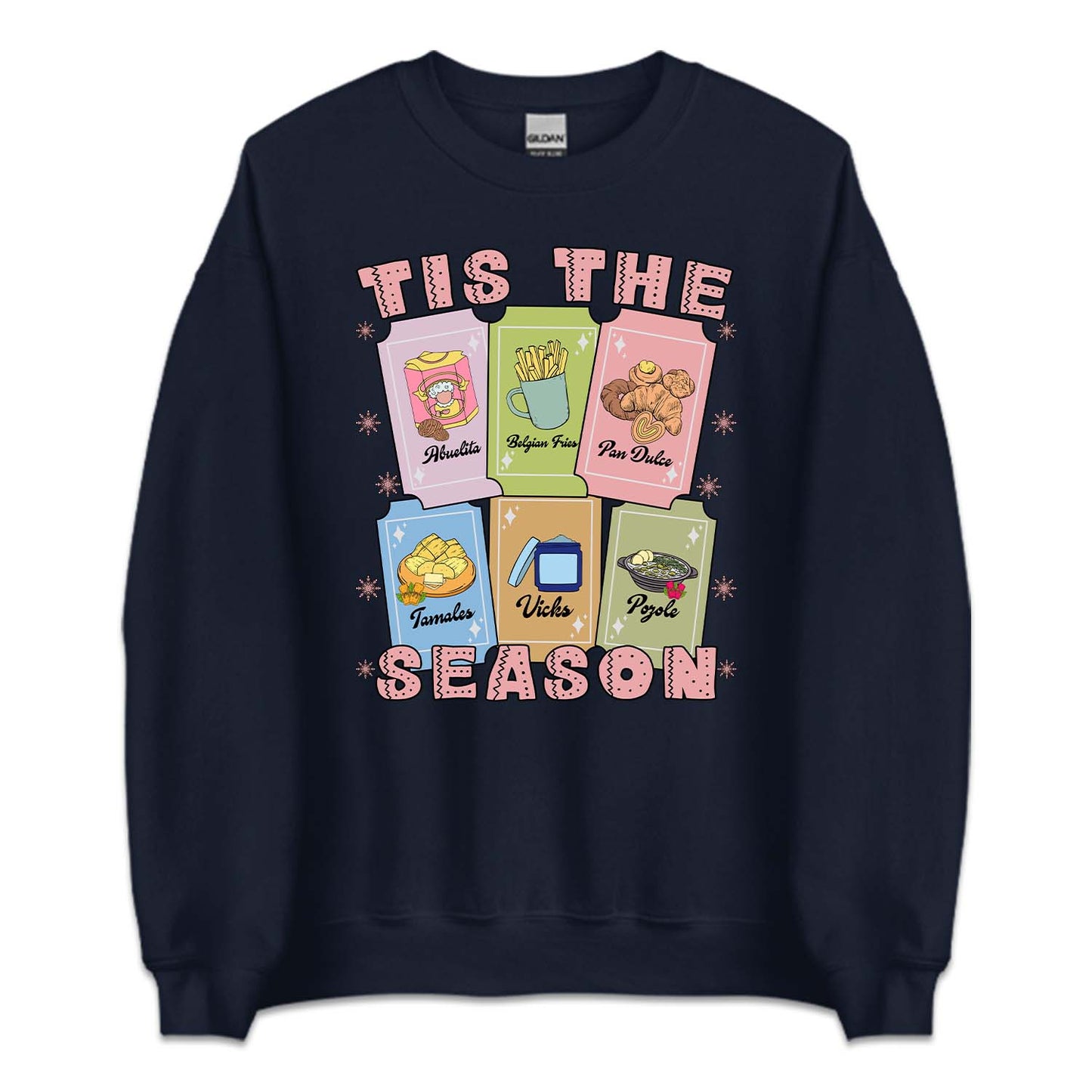 Tis The Season Mexican Christmas Festive Foods Holiday Cards Latina Xmas | PRODUCT CODE: MXNCHRMHLD
