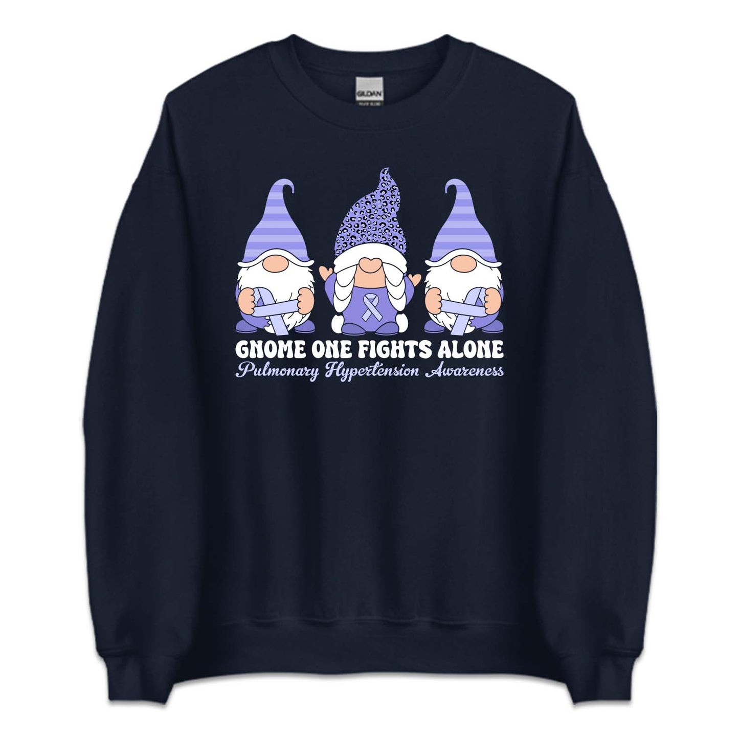 Gnome One Fight Alone Pulmonary Hypertension Awareness Purple Ribbon | PRODUCT CODE: GNMFGTHALW