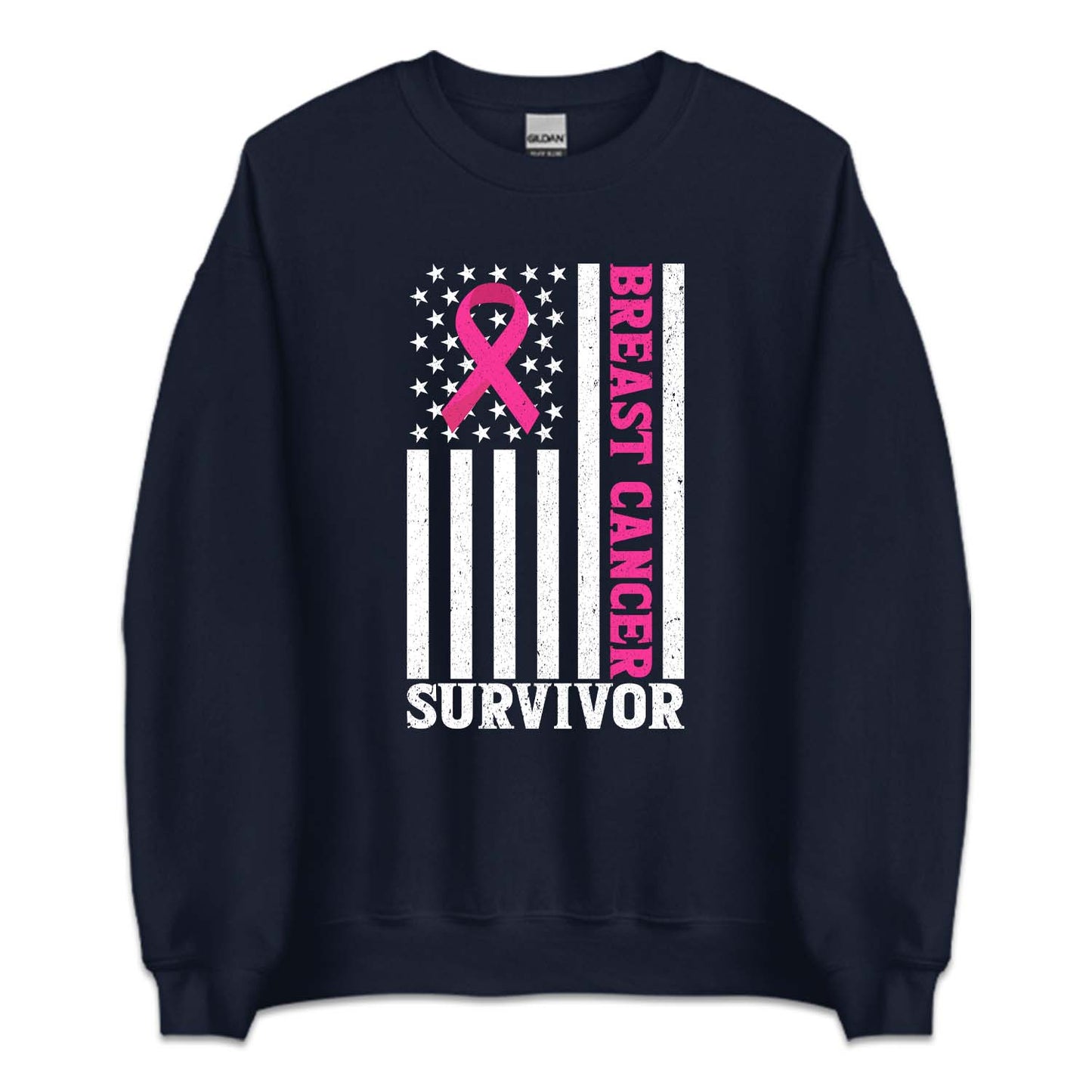 Breast Cancer Survivor USA Flag Pink Ribbon | PRODUCT CODE: BSTRCESVRF