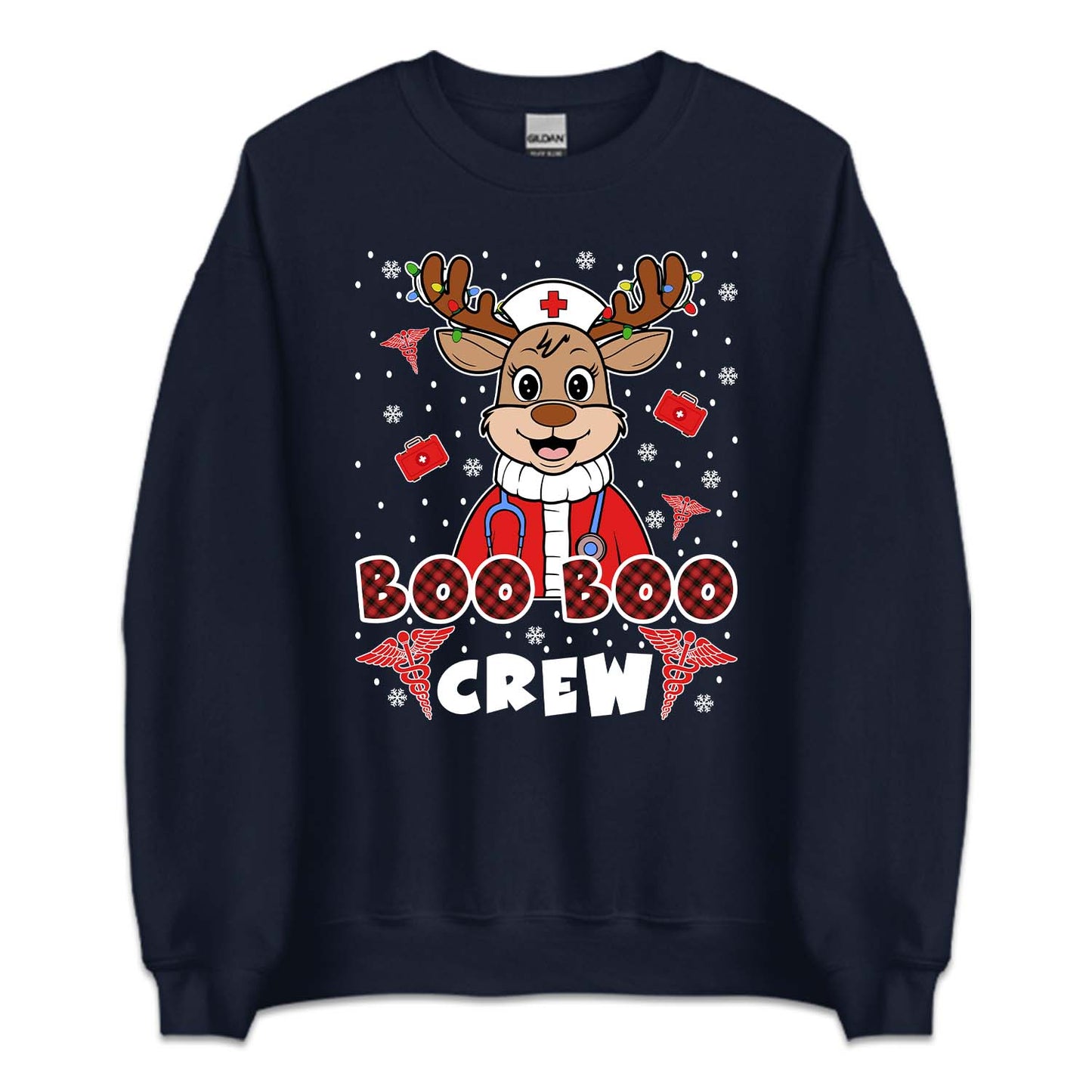 Boo Boo Crew Christmas Reindeer Nurse Xmas Festive Medical | PRODUCT CODE: BCRWENDNUSC
