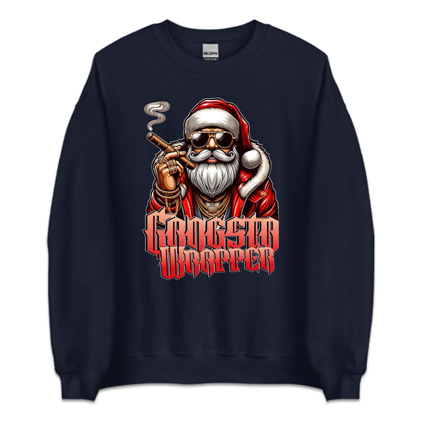 Gangsta Wrapper Christmas Santa Claus Smoking Cigar Xmas | PRODUCT CODE: GNSTWRPSMK