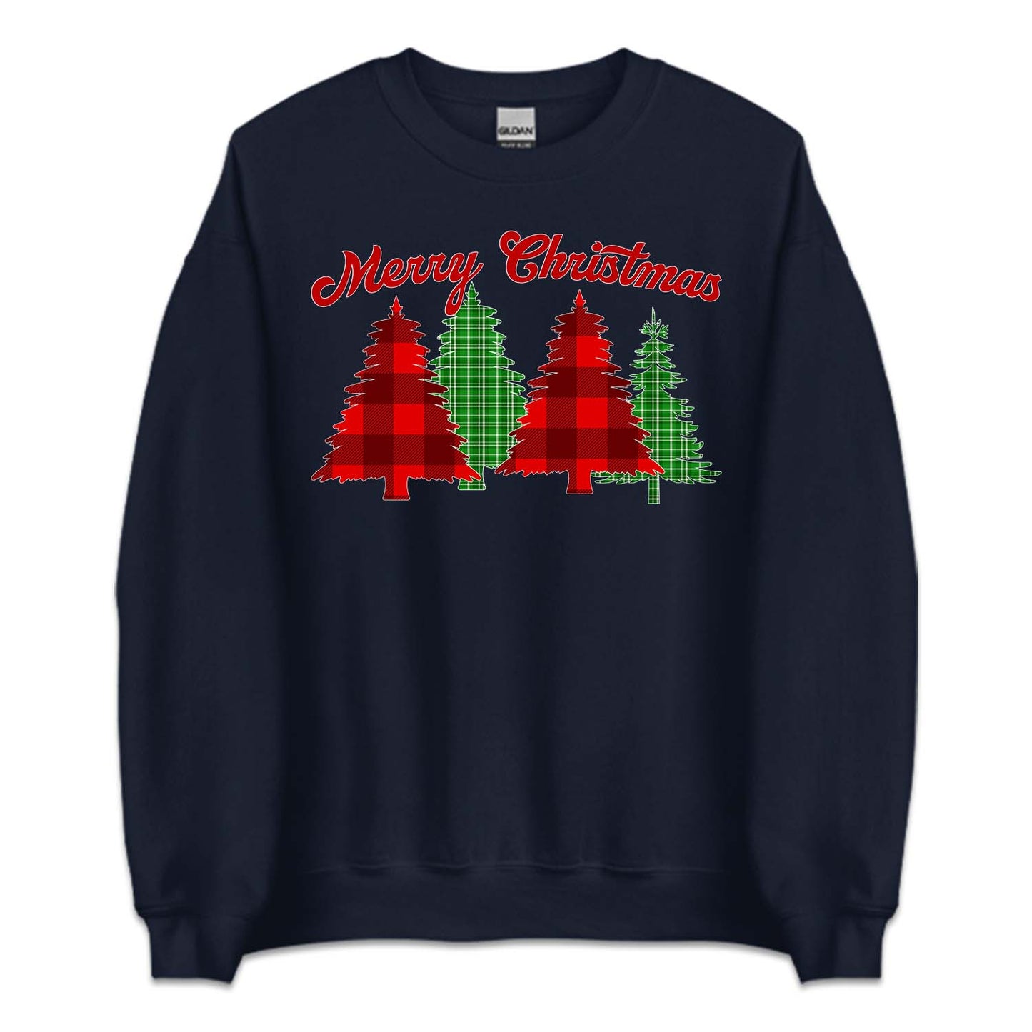 Merry Christmas Buffalo Plaid Trees Festive Xmas | PRODUCT CODE: MRYCHBFLOTRE