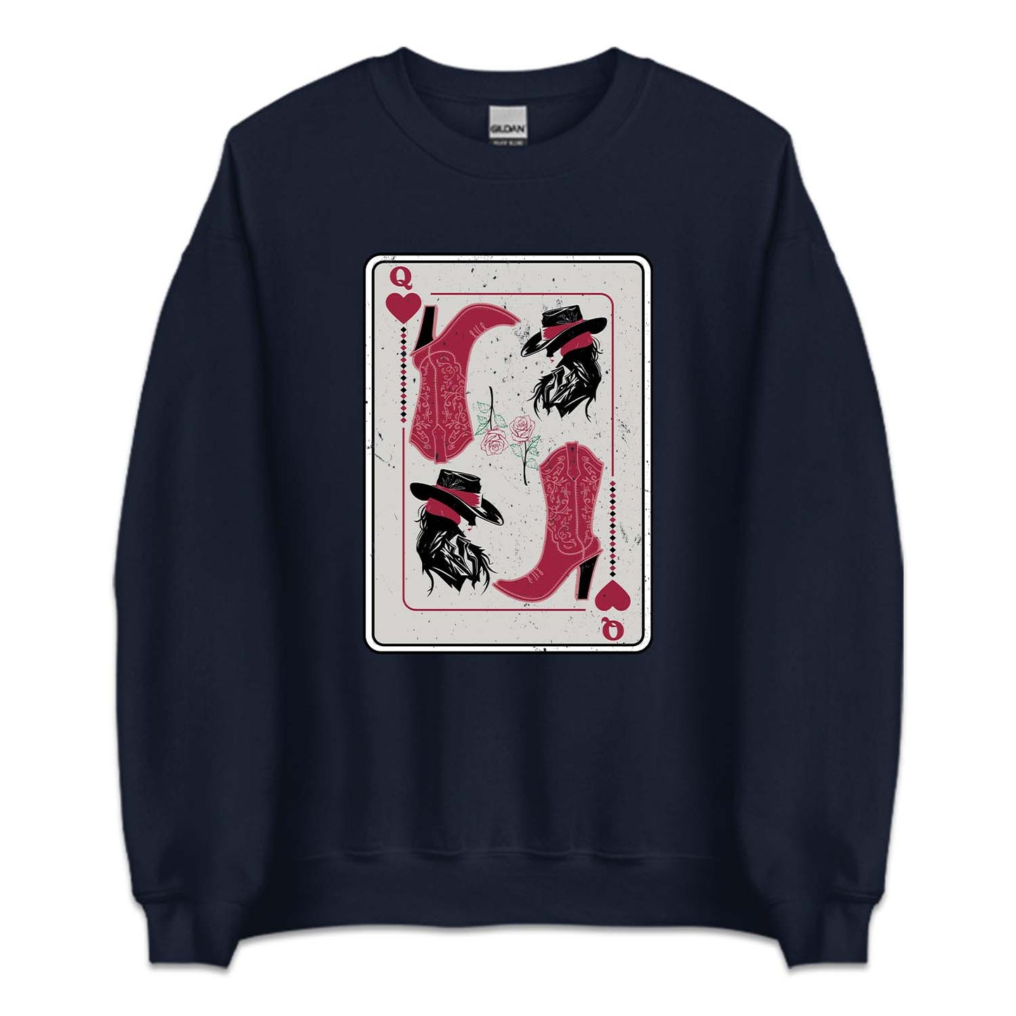 Western Cowgirl Queen of Hearts Poker Card | PRODUCT CODE: CWGQUNEHR