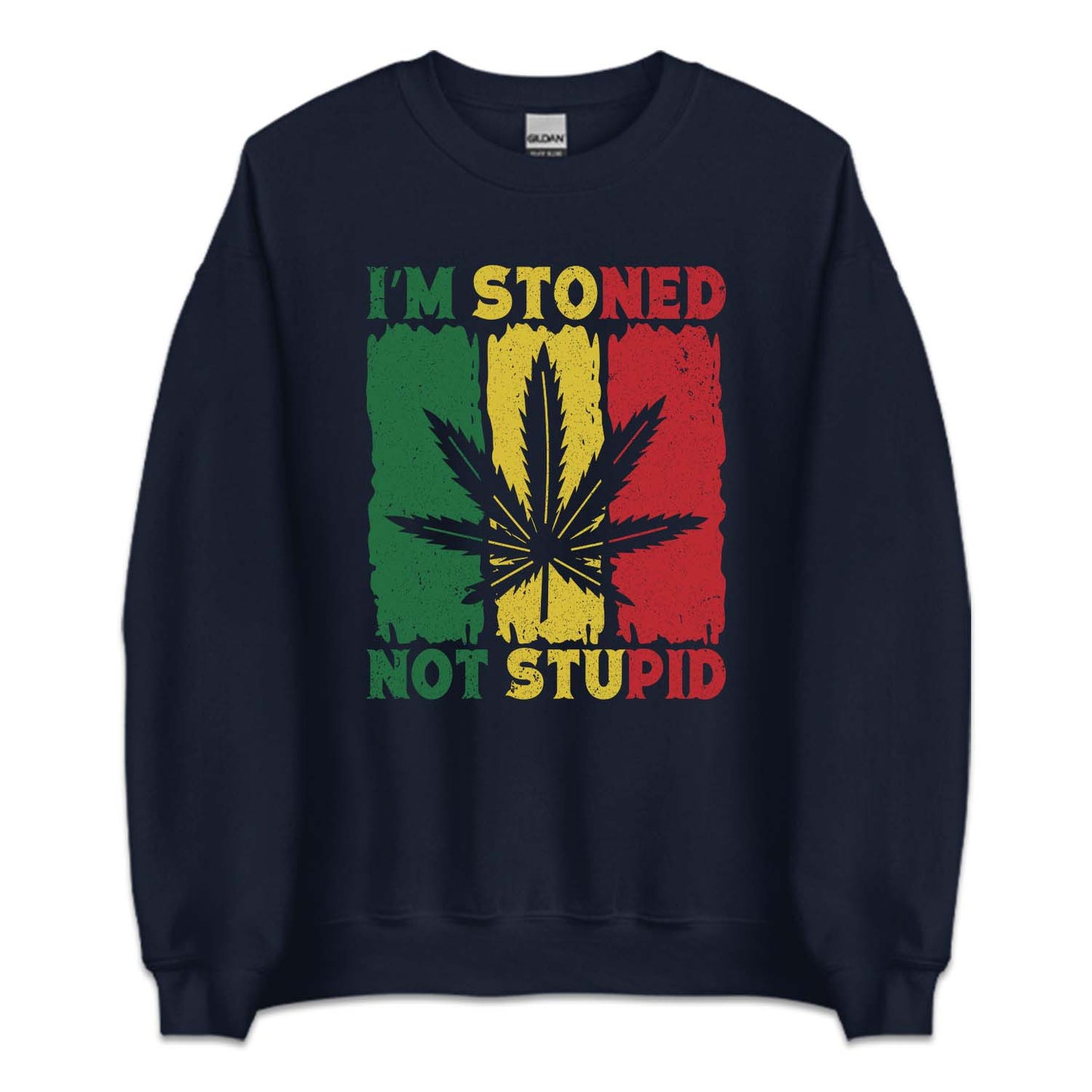Cannabis Marijuana I'm Stoned Not Stupid THC Weed Funny Pothead | PRODUCT CODE: STNDPUCNVB